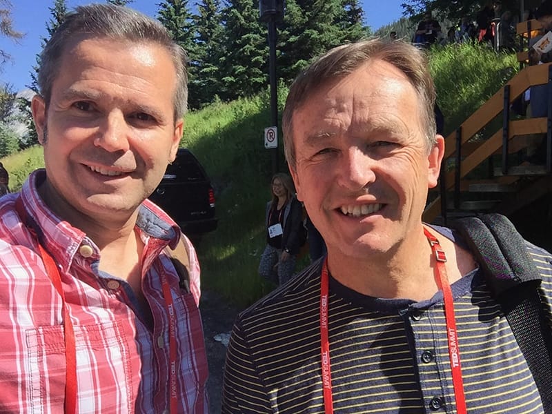 Mark Davies with Chris Anderson the Head of TED